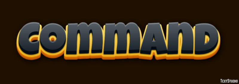 Command Эффект текста