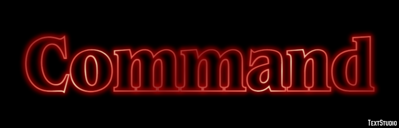Command Эффект текста