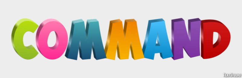 Command Эффект текста