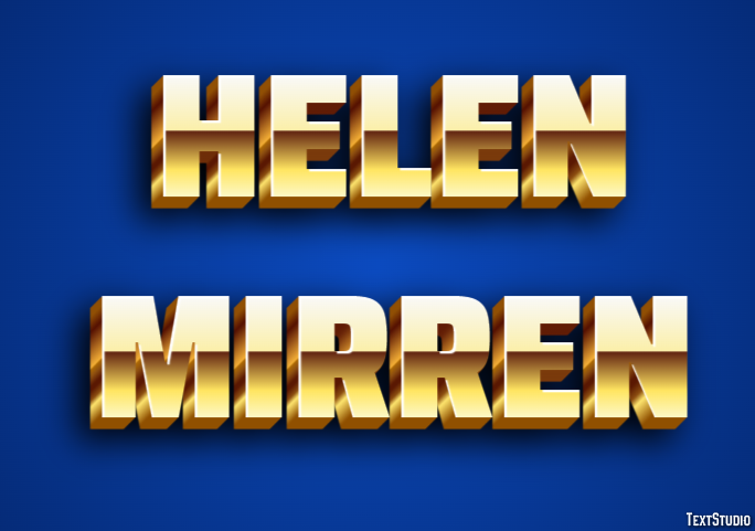 Helen Mirren Efekt tekstowy