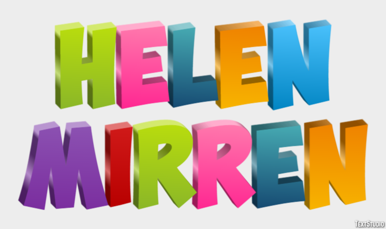 Helen Mirren Effetto testo