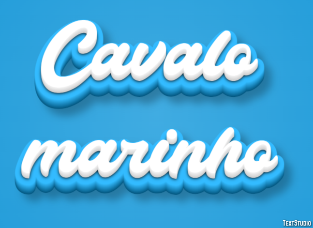 Cavalo marinho Efeito do texto