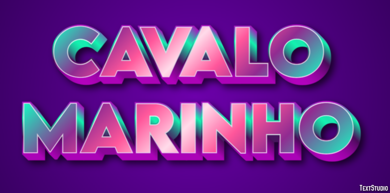 Cavalo marinho Efeito do texto