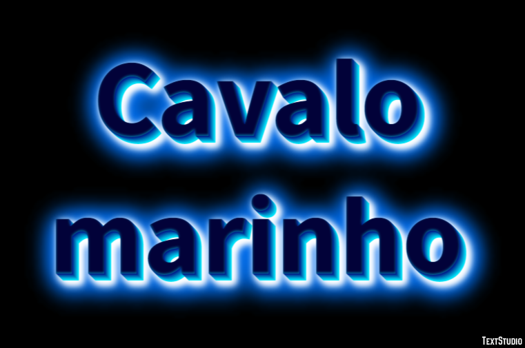 Cavalo marinho Efeito do texto