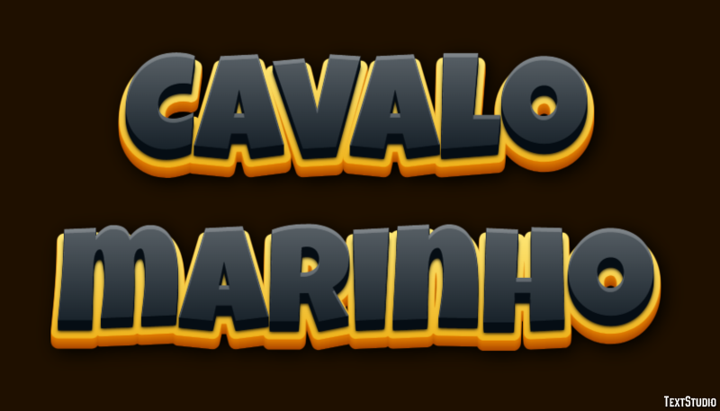 Cavalo marinho Efeito do texto