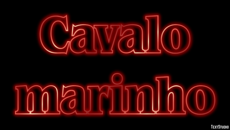 Cavalo marinho Efeito do texto