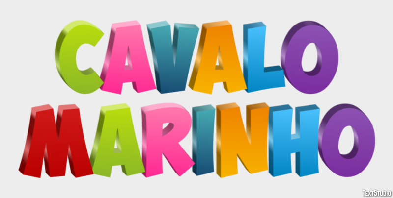 Cavalo marinho Efeito do texto
