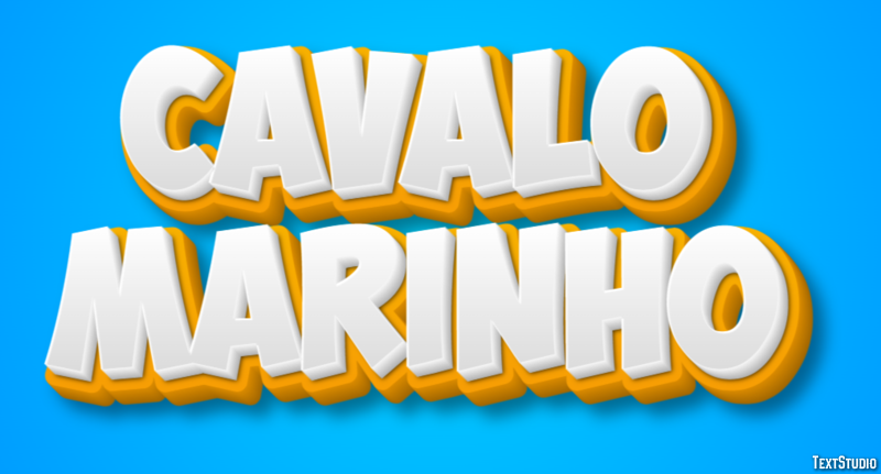 Cavalo marinho Efeito do texto