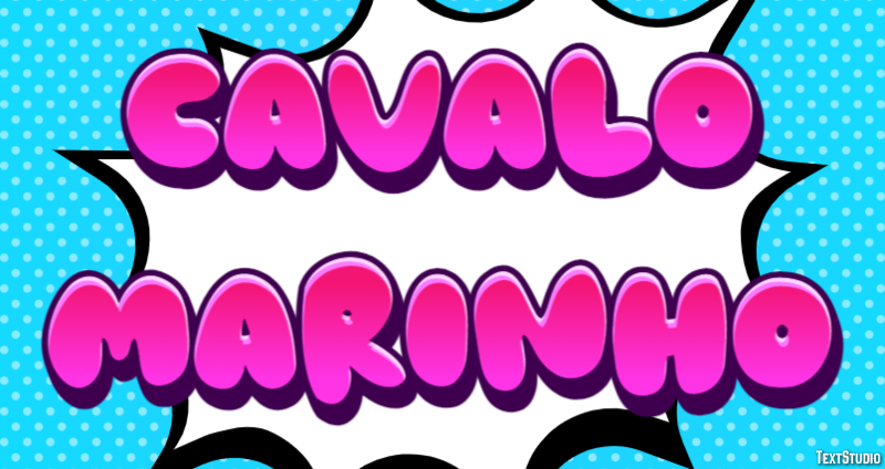 Cavalo marinho Efeito do texto