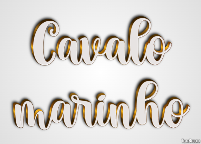 Cavalo marinho Efeito do texto
