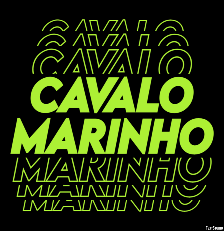 Cavalo marinho Efeito do texto