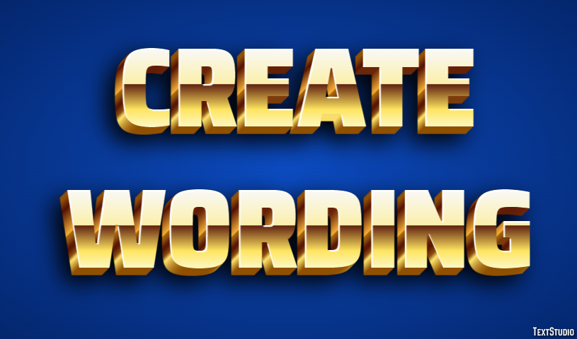 Create Wording Эффект текста