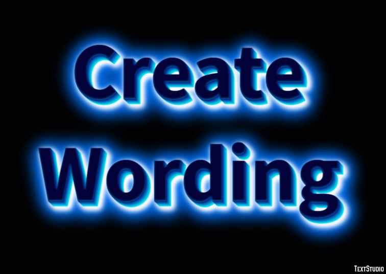 Create Wording Эффект текста