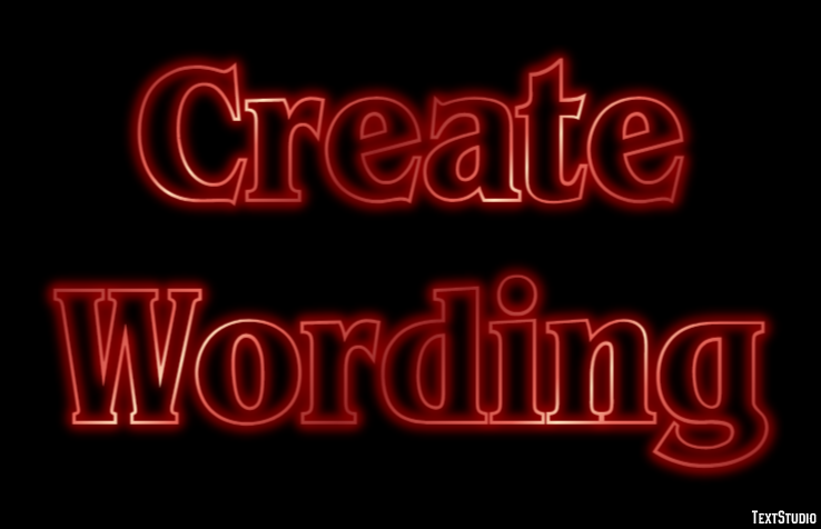 Create Wording Эффект текста