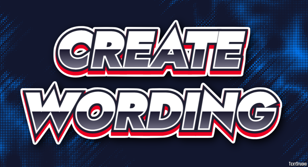 Create Wording Эффект текста