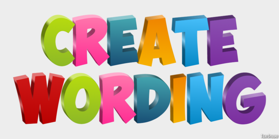 Create Wording Эффект текста