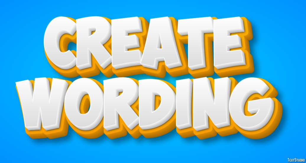 Create Wording Effet de Texte