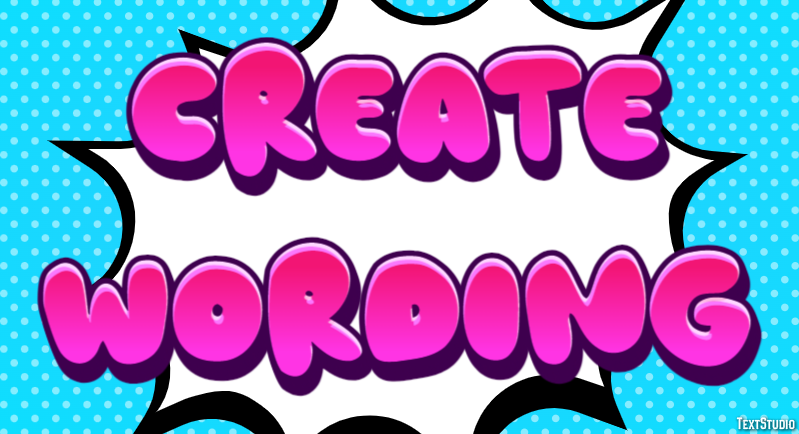 Create Wording Эффект текста