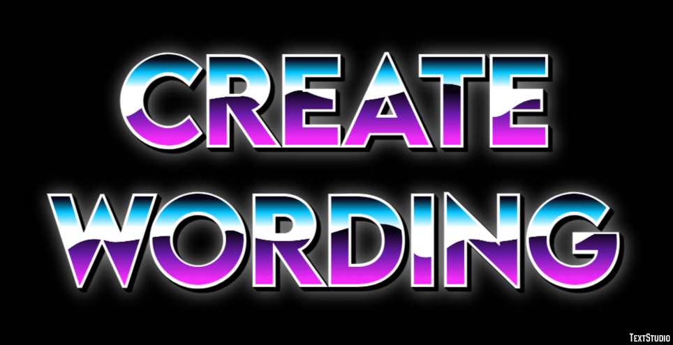 Create Wording Эффект текста