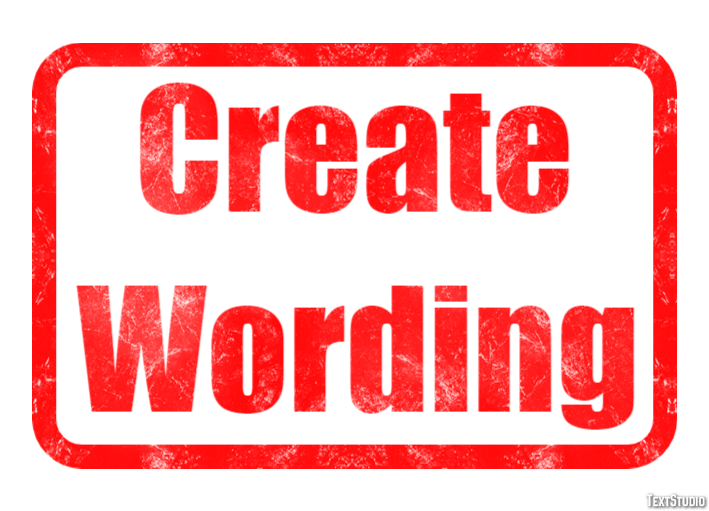 Create Wording Эффект текста
