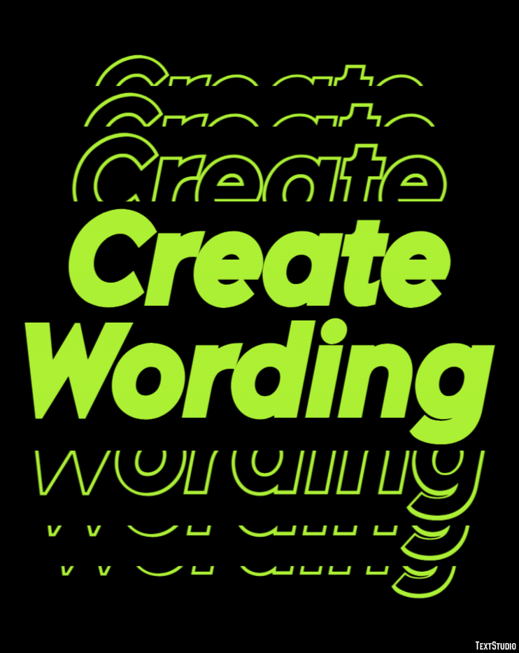 Create Wording Effetto testo