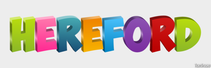 Hereford Text Effect