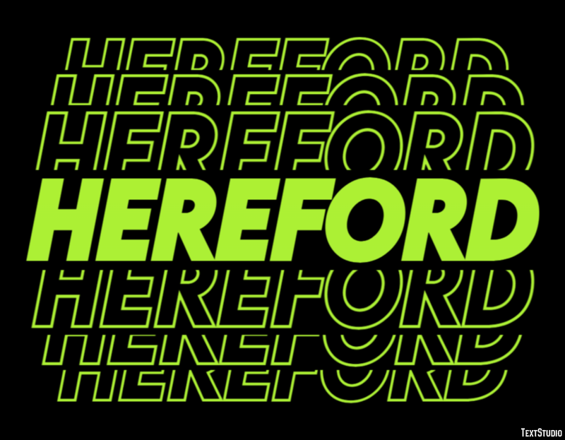 Hereford テキスト効果