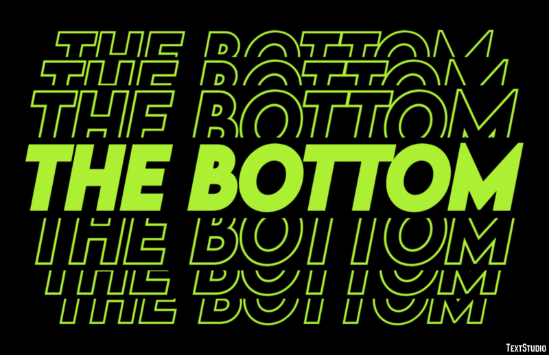 The Bottom Efecto de Texto
