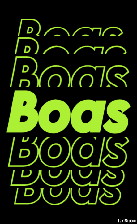 Boas Text effect