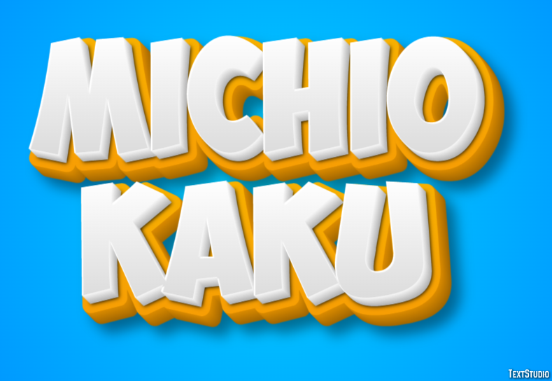 Michio Kaku Efeito de texto