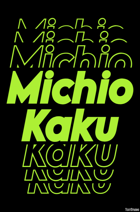 Michio Kaku Text Effect