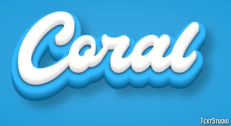 Coral Efekt tekstowy