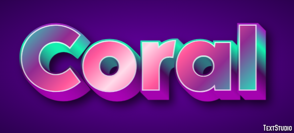 Coral Effet de Texte