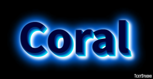 Coral Efecto de Texto