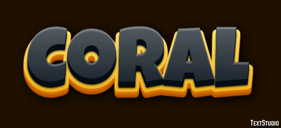 Coral Efekt tekstowy