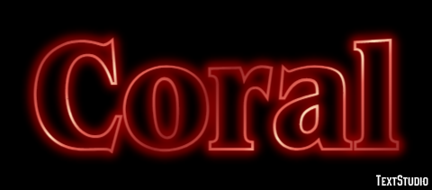 Coral Efekt tekstowy