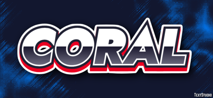 Coral Efekt tekstowy