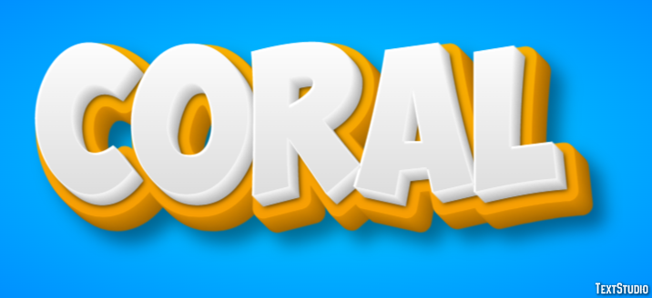 Coral Efekt tekstowy
