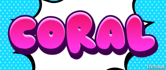 Coral Efekt tekstowy