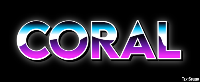 Coral Efekt tekstowy