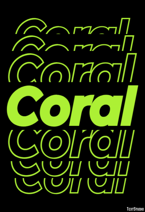 Coral Efekt tekstowy