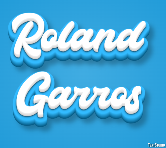 Roland Garros Efeito de texto