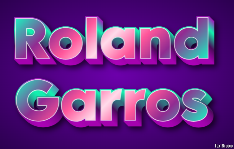 Roland Garros Efeito de texto
