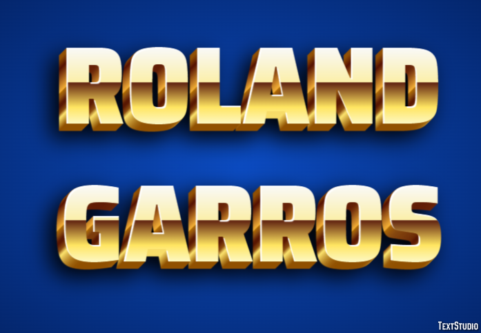 Roland Garros Efeito de texto