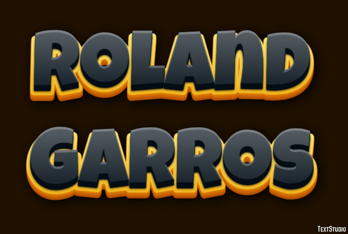 Roland Garros Efeito de texto