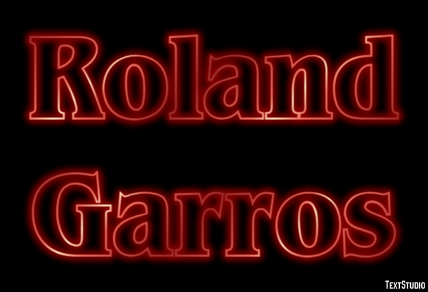 Roland Garros Efeito de texto
