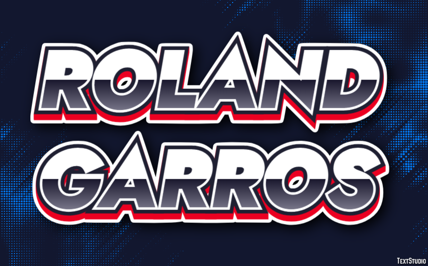 Roland Garros Efeito de texto