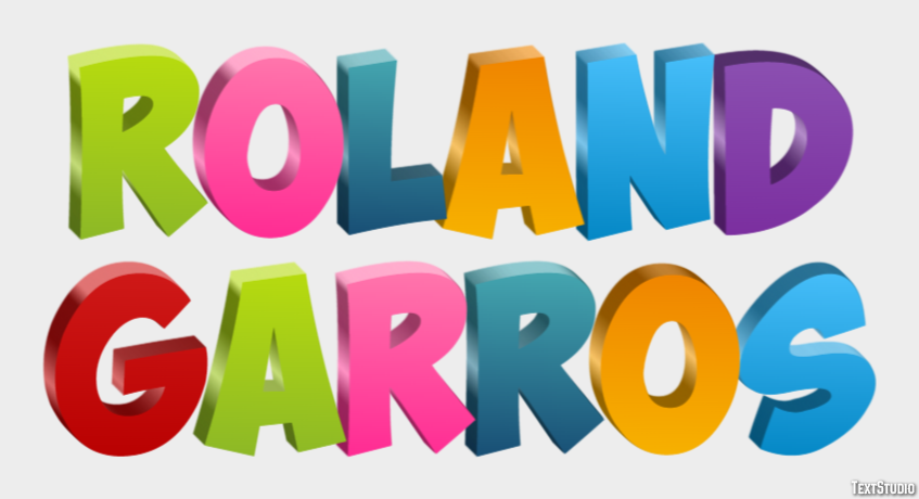 Roland Garros Efeito de texto