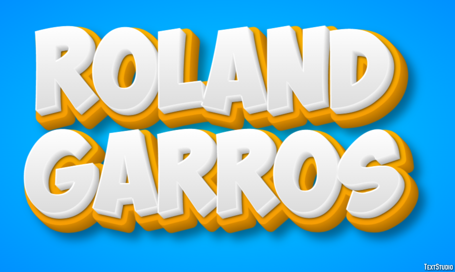 Roland Garros Efeito de texto