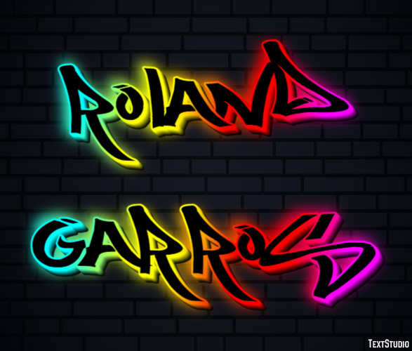 Roland Garros Texteffekt